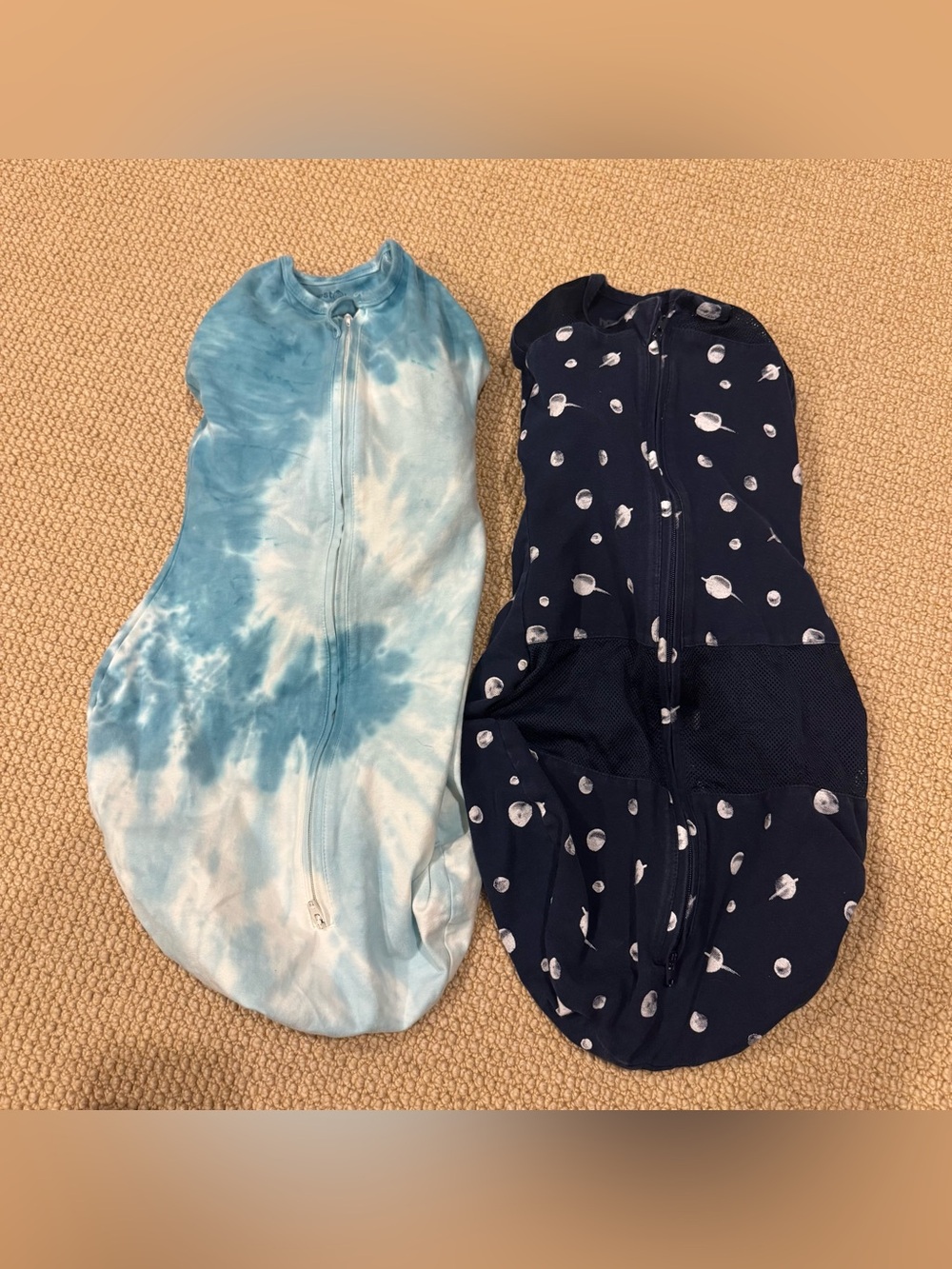 Happiest Baby Sleepea Baby Swaddle, Set of 2, Star Print and Tie Dye, Size M